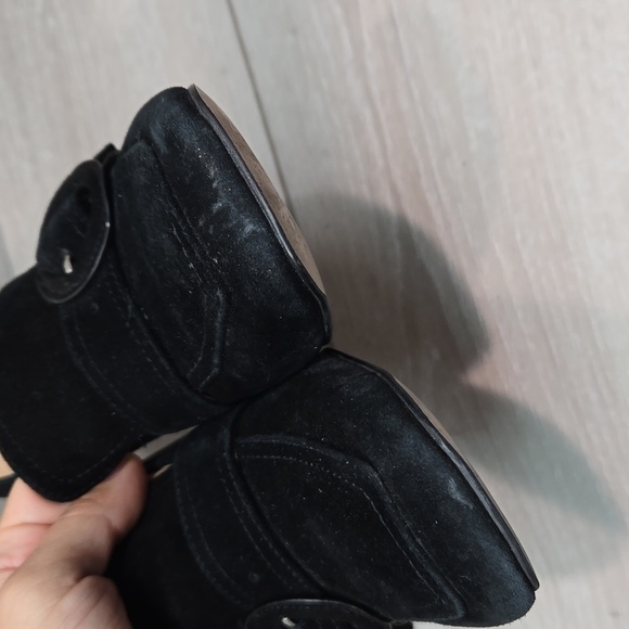 Marc Fisher Women Garlan Leather Square Toe Heels Sandals shoes sz 8.5M - Picture 4 of 12